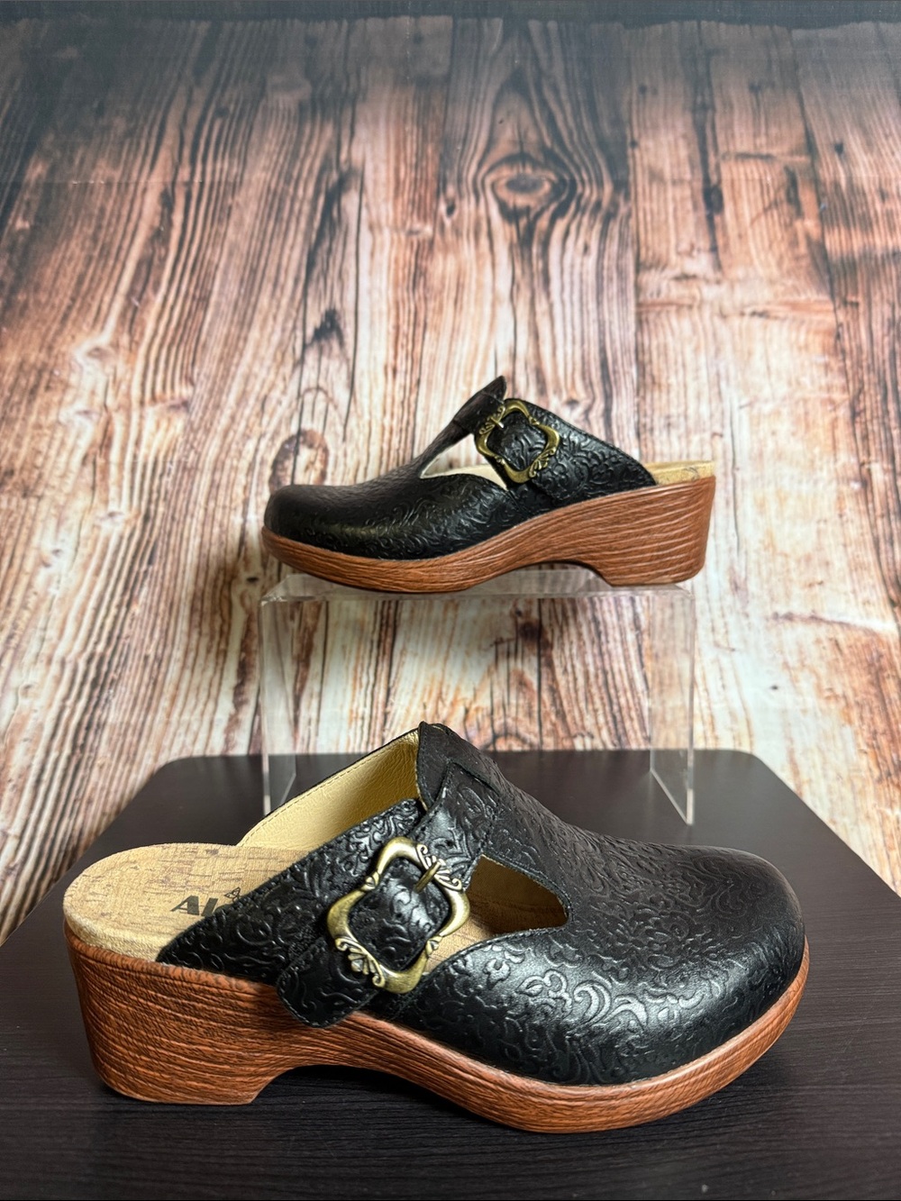 Alegria Selina Tooled Leather Mules Womens Sz EU 38